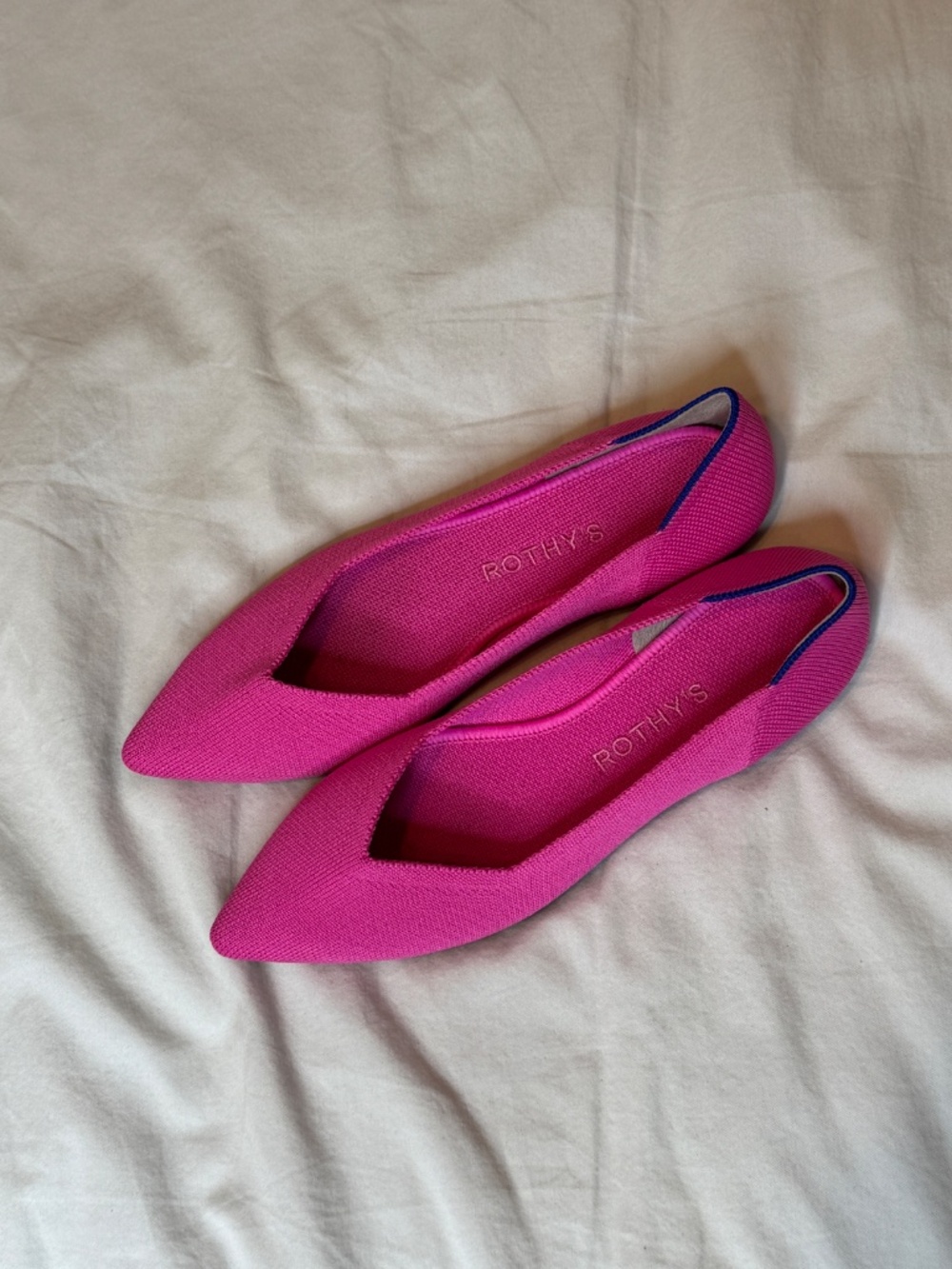 NEW Dragonfruit Rothy’s Pointed Toe Flats - Picture 3 of 5
